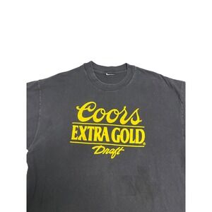 Vintage Coors Extra Gold Draft Beer T-Shirt Black
